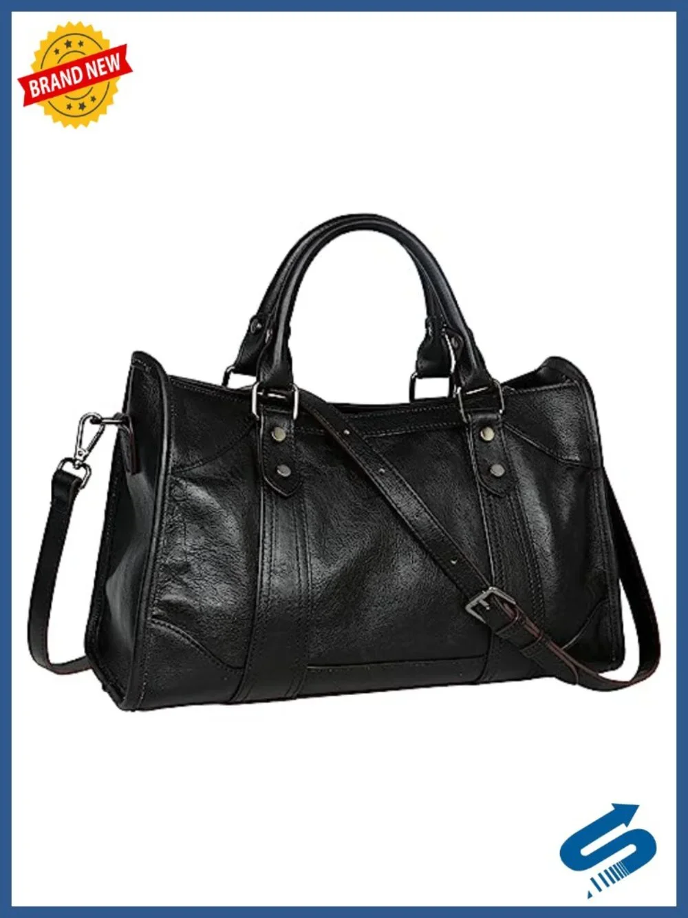 Genuine Leather Tote Shoulder Satchel Crossbody Bag for Women
